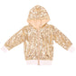Cilucu Kids Jackets Girls Boys Sequin Zipper Coat Jacket For Toddler Birthday Christmas Clothes Hoodie Dk Gold 7-8Years