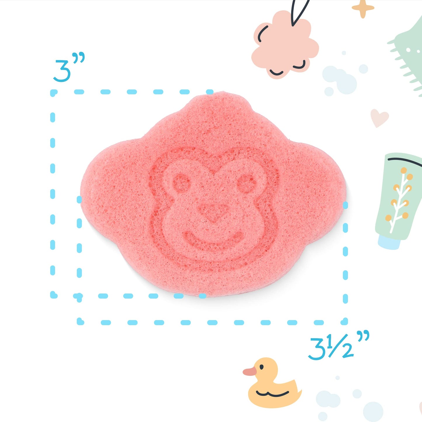 Impresa [9 Pack] Konjac Baby Bath Sponge Set For Sensitive Skin - For Safe And Natural Infant Bath Time - Baby Sponge For Bathin
