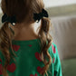 Handmade Hair Bows Cute Christmas Valentine School Hair Clips Green Velvet Hair Accessories For Kids Girls Infants Toddler Headd