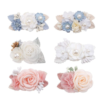 Flower Hair Clip Bfnaagirl Baby Girl Hair Bows Exquisite Hair Accessories Alligator Clips For Infants Toddlers Teen Kids Gift 6P