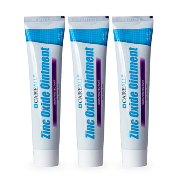 Careall Zinc Oxide 20% Skin Protectant Barrier Ointment 2 Oz (3 Pack), Relieves, Treats And Prevents Minor Skin Irritations Due
