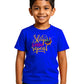 Caseria KidS Cotton Graphic Printed Half Sleeve TShirt  Eat Sleep Garba (Royal Blue, 612 Months)