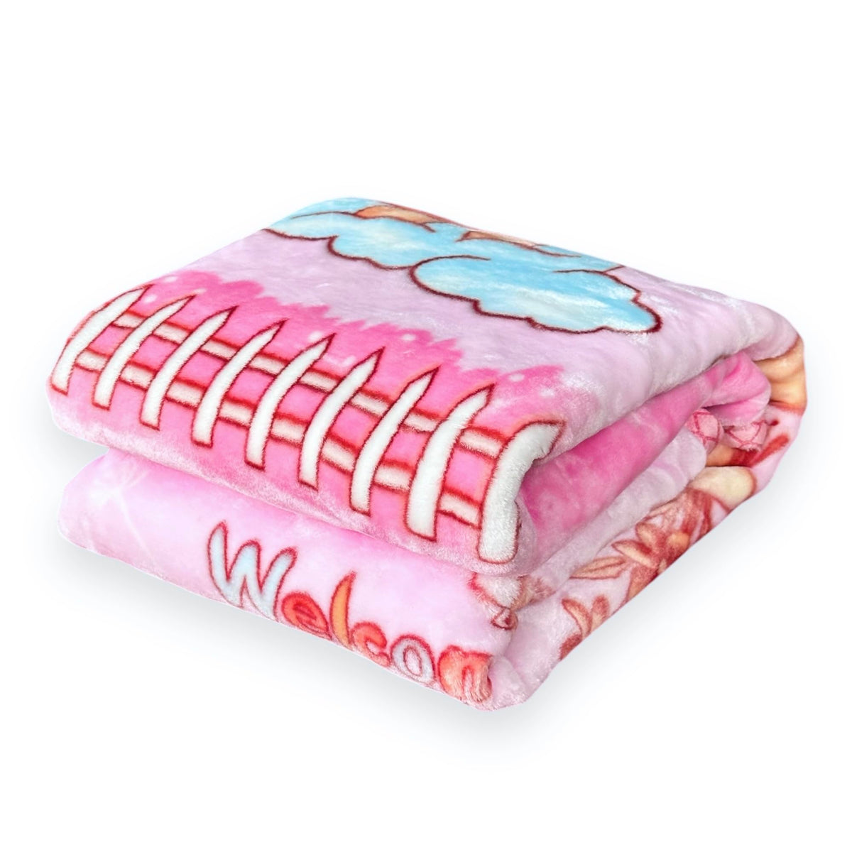 New Born Baby Blanket All Season Ultra Soft 2 Layer Blankets for Baby Boys and Baby Girls (90x110cm) 03 years Pink