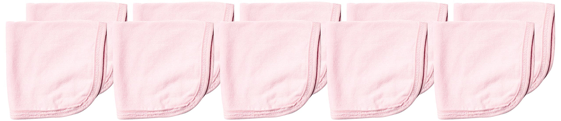 HonestBaby 10-Pack Terry Wash Cloths in Gift Box 100% Organic Cotton for Infant Baby Boys, Girls, 10-Pack Pink, One Size