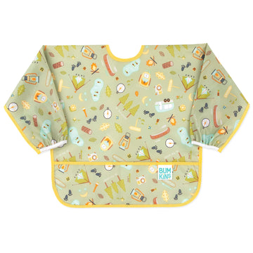 Bumkins Sleeved Bib For Girl Or Boy, Baby And Toddler For 6-24 Mos, Essential Must Have For Eating, Feeding, Baby Led Weaning, L