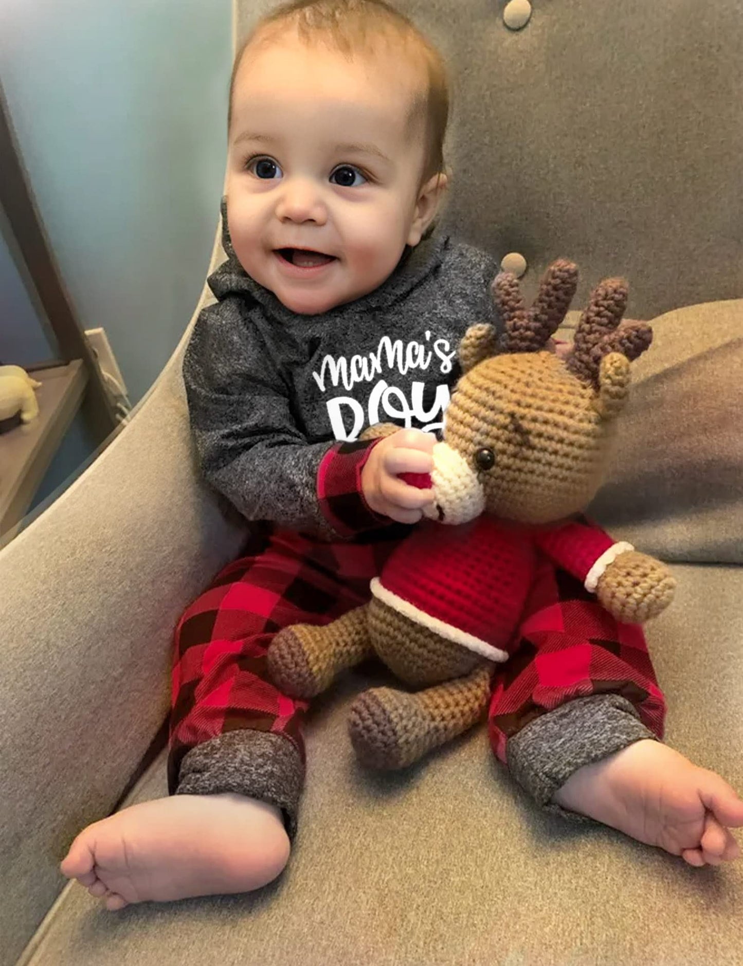 Fommy Baby Boy Clothes 9-12 Months Boy Outfit Mama'S Boy Letter Print Hoodies+Little Man Long Pants 2Pcs Set Stuff Gifts