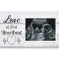 Love At First Heartbeat Ultrasound Picture Frames Fridge Magnet, Rustic Keepsake Sonogram Picture Frame, Nursery New Mom Gifts,