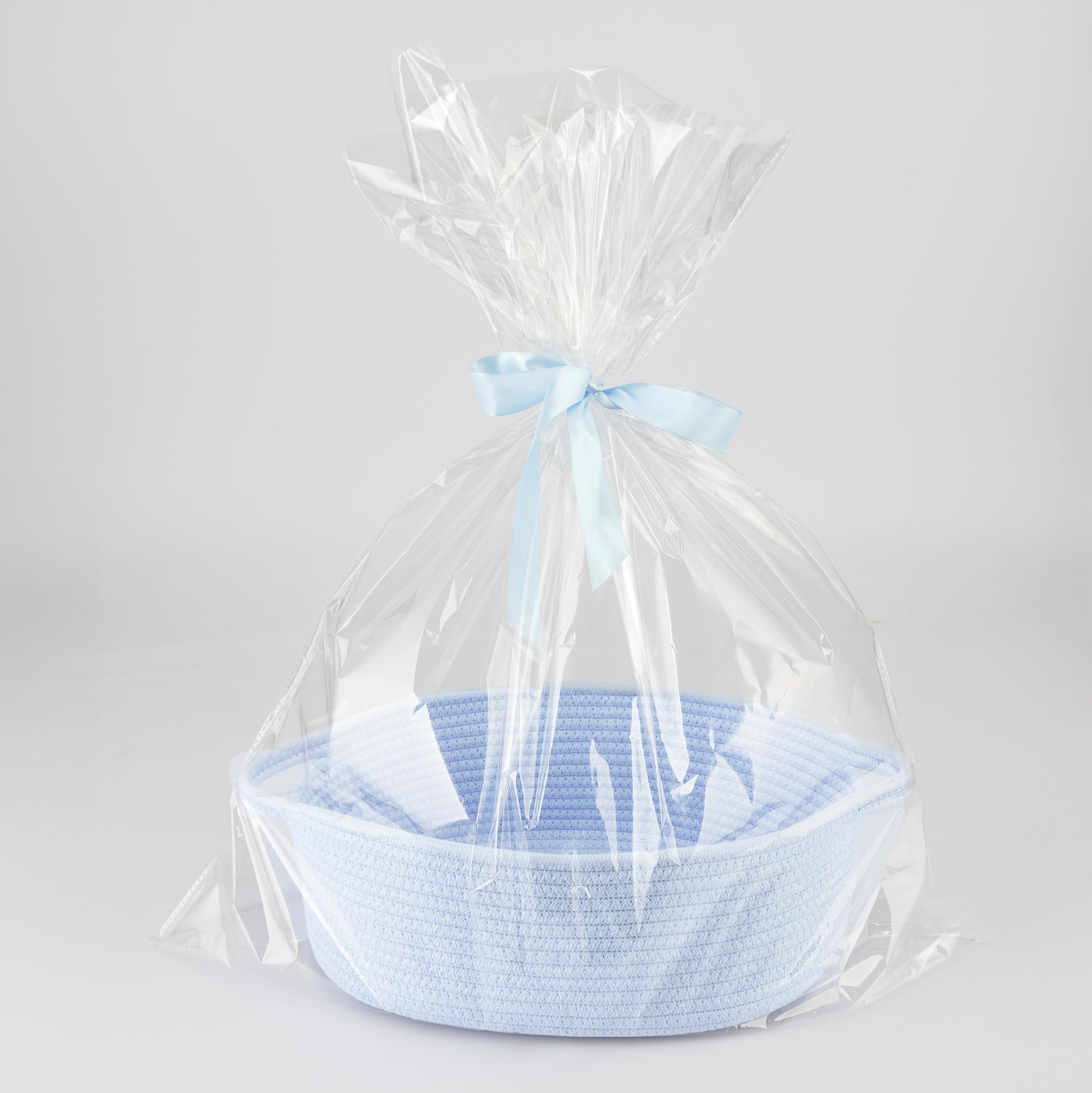 Baby Gifts Basket Empty with Gifts Bag and Ribbon13?10?5?Gift Baskets to Fill Easter Baskets Birthday Baskets Small Woven Cotton