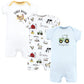 Hudson Baby Unisex Baby Cotton Rompers, Tractor, 12-18 Months