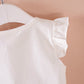 Mh-Lucky Baby Girl Clothes Outfits Short Sets 2 Pieces With T-Shirt + Short Pants (T-Red+White, 24 Months)