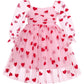 Idopip Toddler Baby Girls Dresses Valentines Day Sequin Heart Tutu Dress Infant Smocked Wedding Flower Girl Dress Formal Pageant