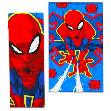 Marvel Spiderman Towel Set For Kids - Bundle With 27X54 Spiderman Microfiber Towel, Tote Bag, Stickers And More (Spiderman Pool