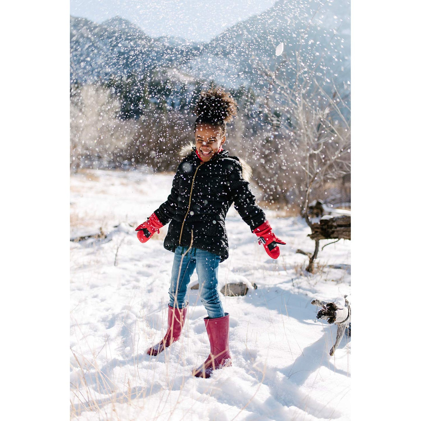 Children Toddlers And Baby Mittens Made With Thinsulate,And Fleece - Winter Waterproof Gloves - Kx Gear By Zelda Matilda,Black,5