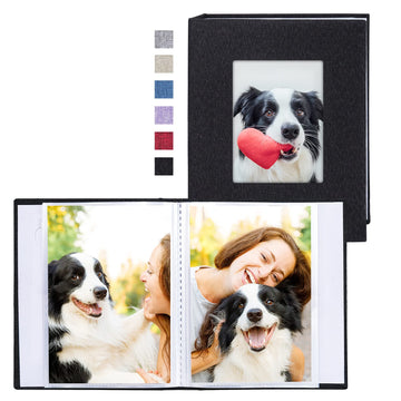 Vienrose Small Photo Album 5X7 Photos, 2 Pack Linen Cover Mini Photo Book, 26-Page Holds 52 Pictures, Artwork Or Postcards Stora