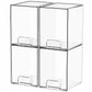 Yieach 7.6 H Baby Bottle Organizer for Cabinet,4 Pack BPA FREE Bottle Storage Organizer Baby,Clear Stackable Storage Drawers fo