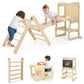 Olakids Climbing Toys For Toddlers, 8 In 1 Foldable Wood Pikler Montessori Jungle Gym With Toddler Tower Angle Adjustable Ladder
