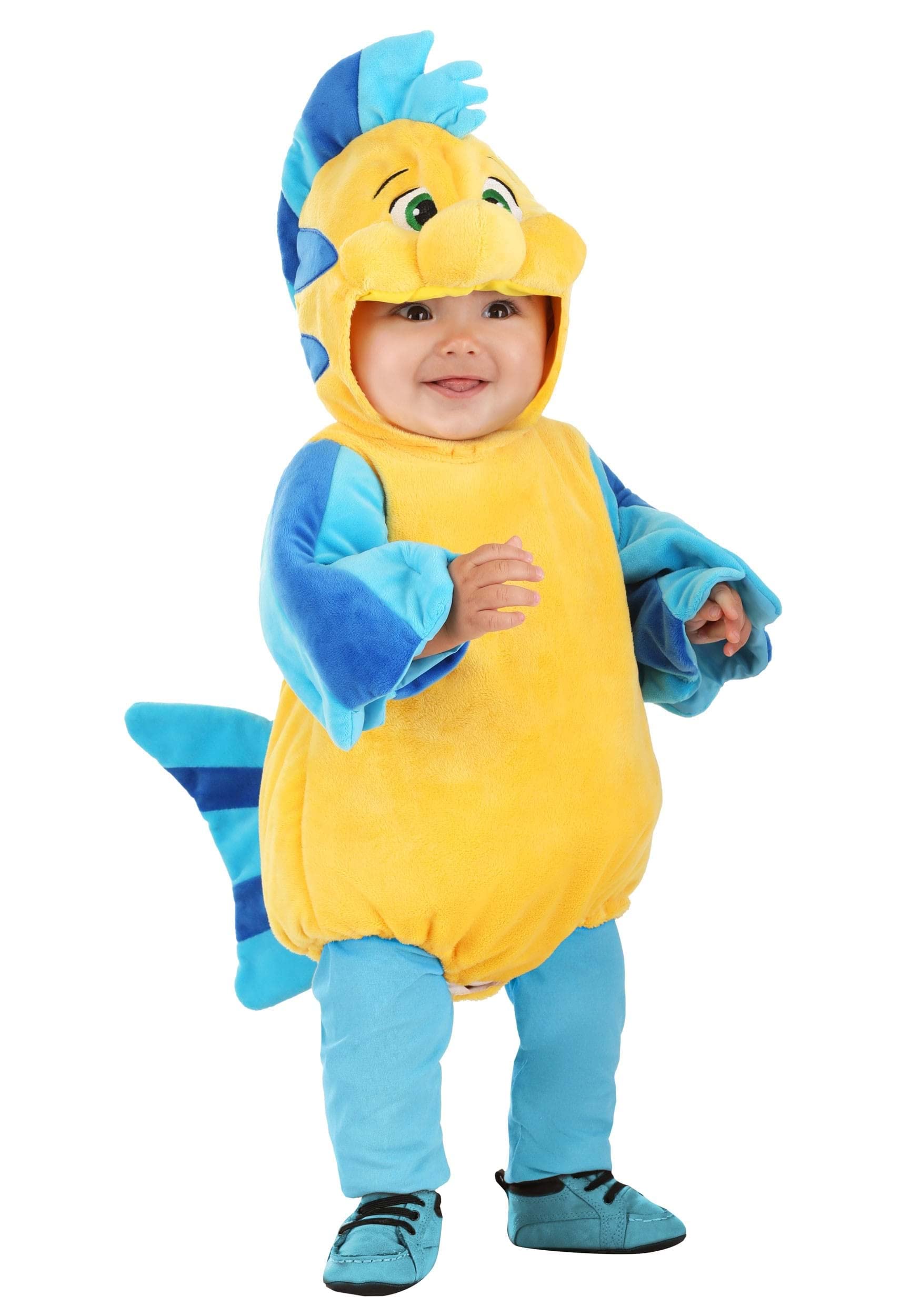 Fun Costumes Disney The Little Mermaid Flounder, Infant, Halloween Cosplay, Ocean Beach Theme Party & Dress Up 12/18 Months