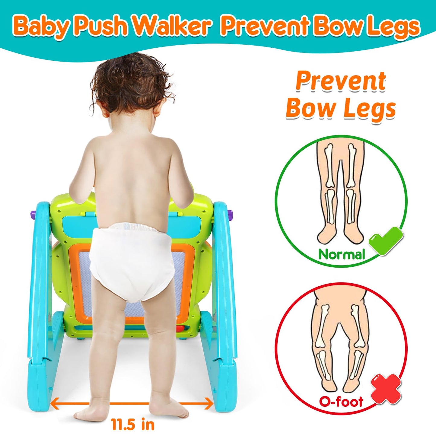 3-in-1 Baby Walker for Boy Girls Sit to Stand Toy Activity Center Drawing Board Infant Toys for 1 Year Old Birthday Gifts 9 12 1