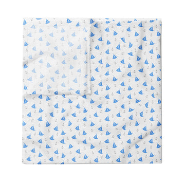 Kiddery Swaddle (Yatch) | 100% Pure Cotton Muslin Blanket for Summer for New Born Babies to 12 Months | Super Soft on Skin | Set