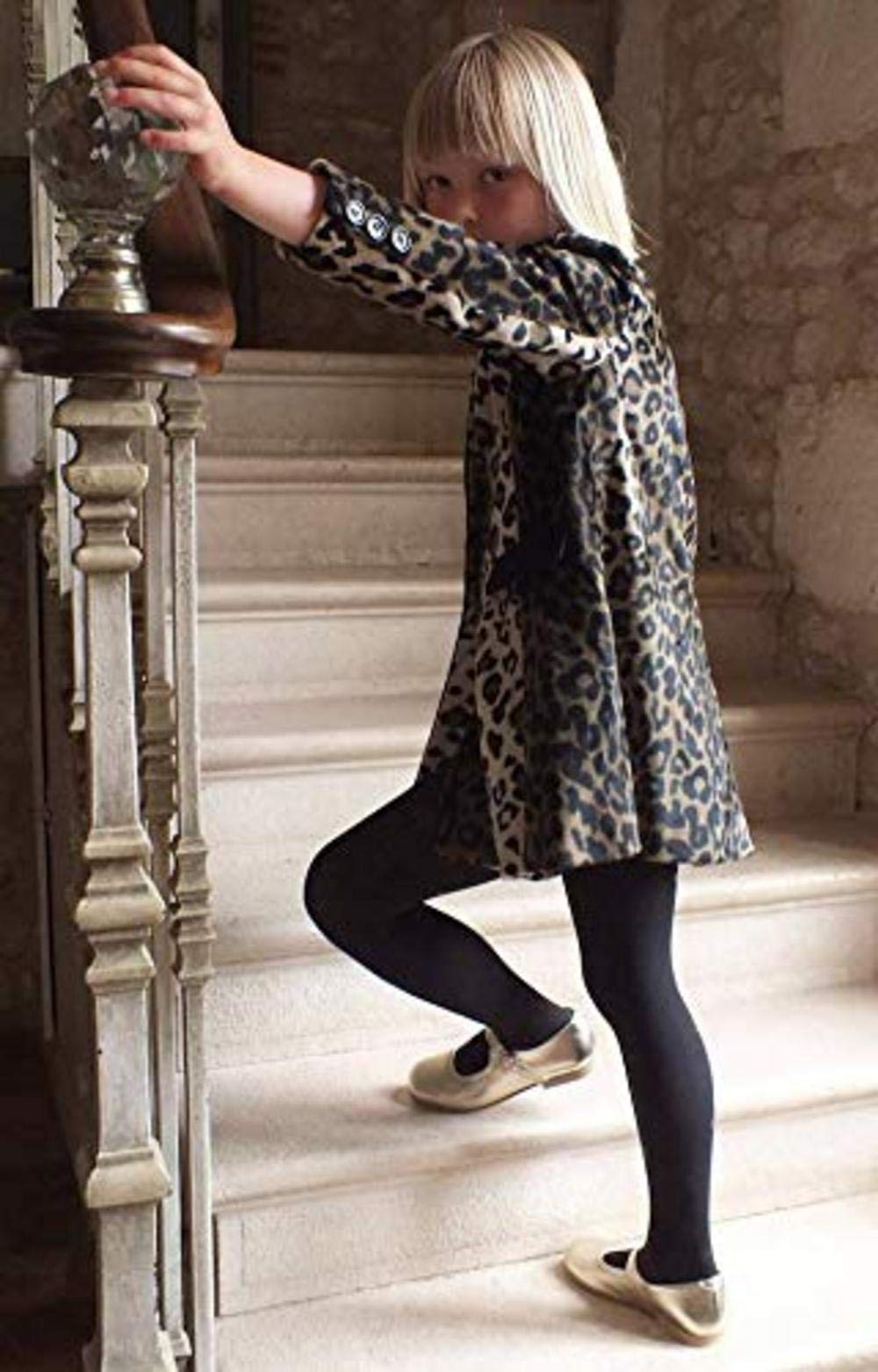 Country Kids Baby Girls' Signature Microfiber 3D Opaque Tights, Pink, 12-24 Months