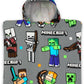 Jay Franco Minecraft Kids Hooded Bath Towel Poncho, Team Confetti 24x47