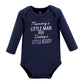 Hudson Baby Unisex Baby Cotton Long-Sleeve Bodysuits Newest Family Member, 6-9 Months
