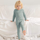 Avauma Baby Boys Girls Pajama Set 6M-7T Kids Cute Toddler Snug Fit Pattern Design Pjs Cotton Sleepwear (Check.Mint Charcoal.S)