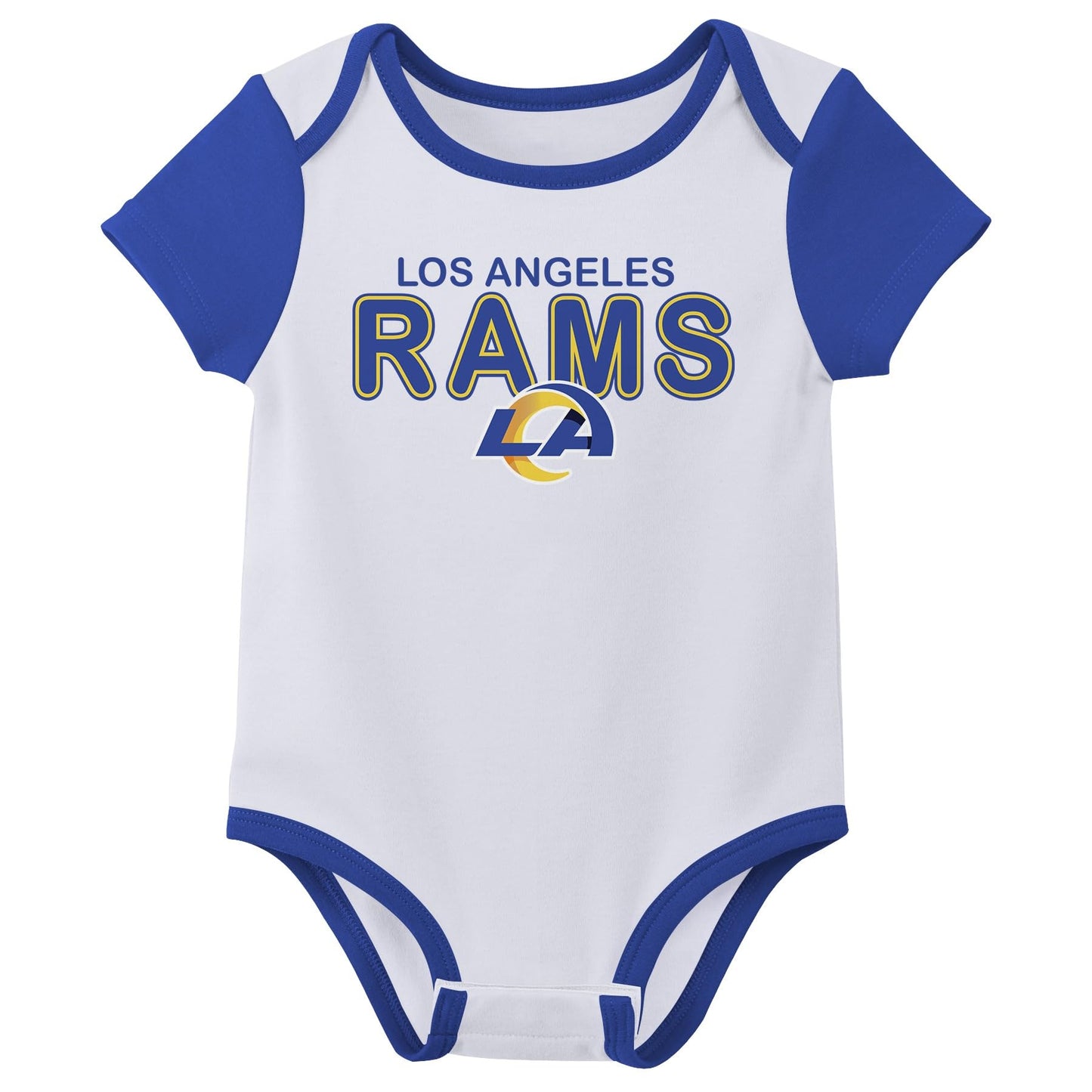 Outerstuff Nfl Newborn Baby And Infant Short Sleeve Bodysuit Variety 3-Pack - Los Angeles Rams, 3-6M