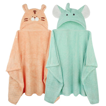Toddler Towels With Hood Kids Bath Towels Baby Bath Towels Hooded Towels For Kids 0-5 Years, 2-Pack Soft Absorbent Hooded Baby T