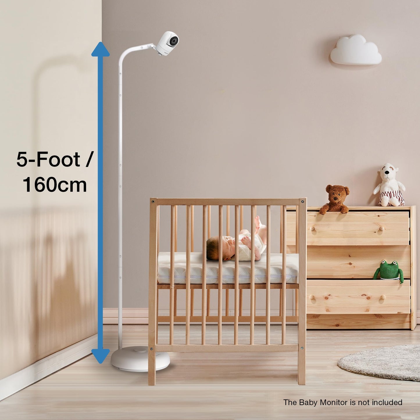 Vtech Baby Monitor Floor Stand Compatible With Most Baby Monitor, Baby Camera Stand Mount, Safety For Nursery