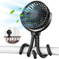 Baby Stroller Mini Portable Clip on USB Rechargeable Cooling Desk Fan for Travel, Car, Camping, Bedroom (Black)