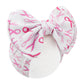 YanJie 7 Double Layered Pink Hair Bow for Baby Girls Breast Cancer Awareness Accessories Breast Cancer Gifts Pink Ribbon Headban