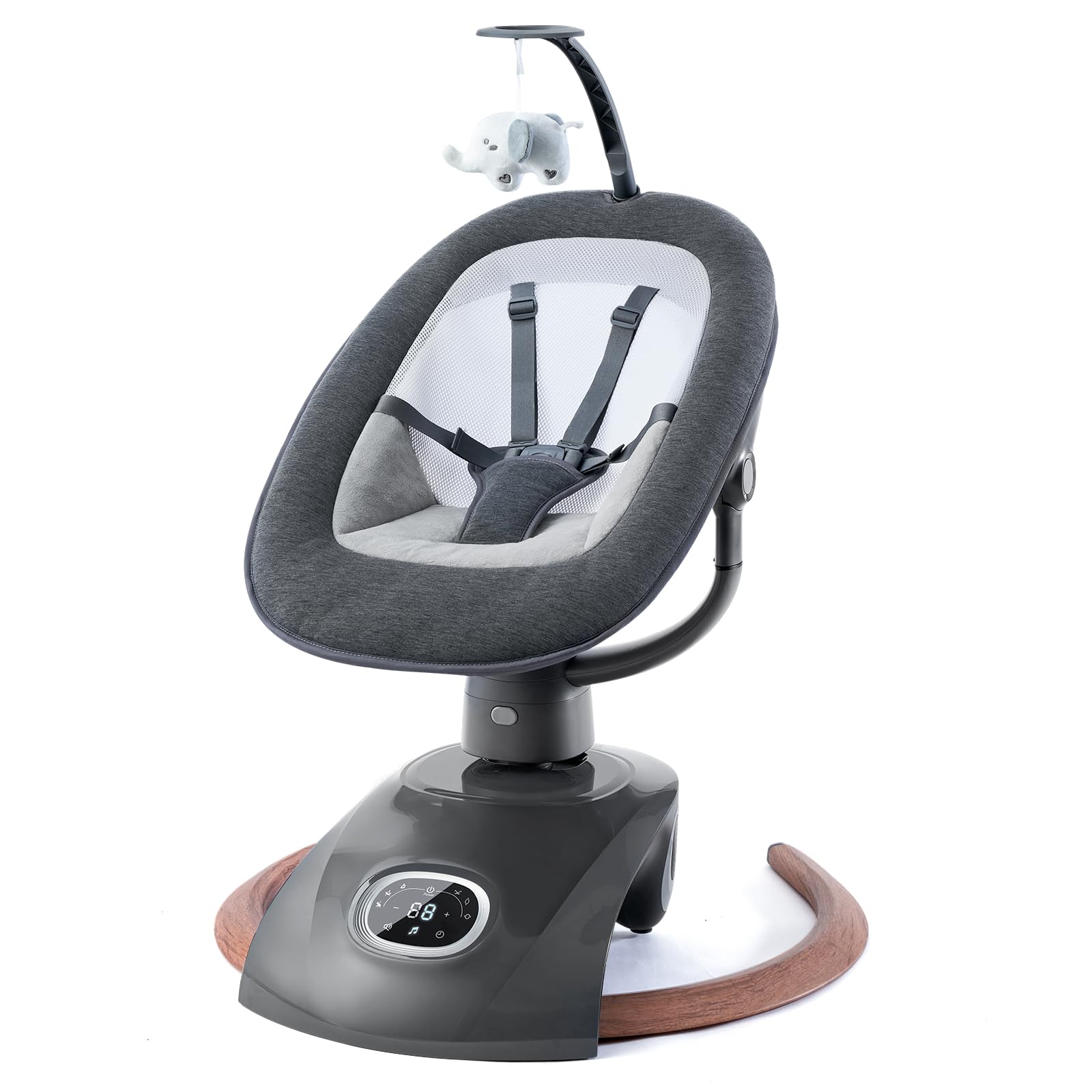 VaVaSoo Electric Baby Swing for Infants with Remote Control, Rocker with 6 motions, 5 Speeds, 13 Music Include White Noise, 5 Po