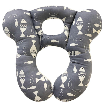 Deezomo Baby Travel Pillow,Soft And Skin Friendly Kids Cushion For Car Seat - Newborn Pillow For Pushchair,Car Seat,Travel (Gray