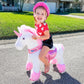 PonyCycle Official Classic U Series Ride on Horse Toy Plush Walking Animal Pink Unicorn Size 3 for Age 3-5 Ux302