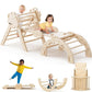 Cosyland Pikler Triangle Set 8 In 1, Foldable Pickler Climbing Set Wooden Montessori Climbing Gym Set, Large Indoor Climbing Toy