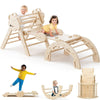 Cosyland Pikler Triangle Set 8 In 1, Foldable Pickler Climbing Set Wooden Montessori Climbing Gym Set, Large Indoor Climbing Toy