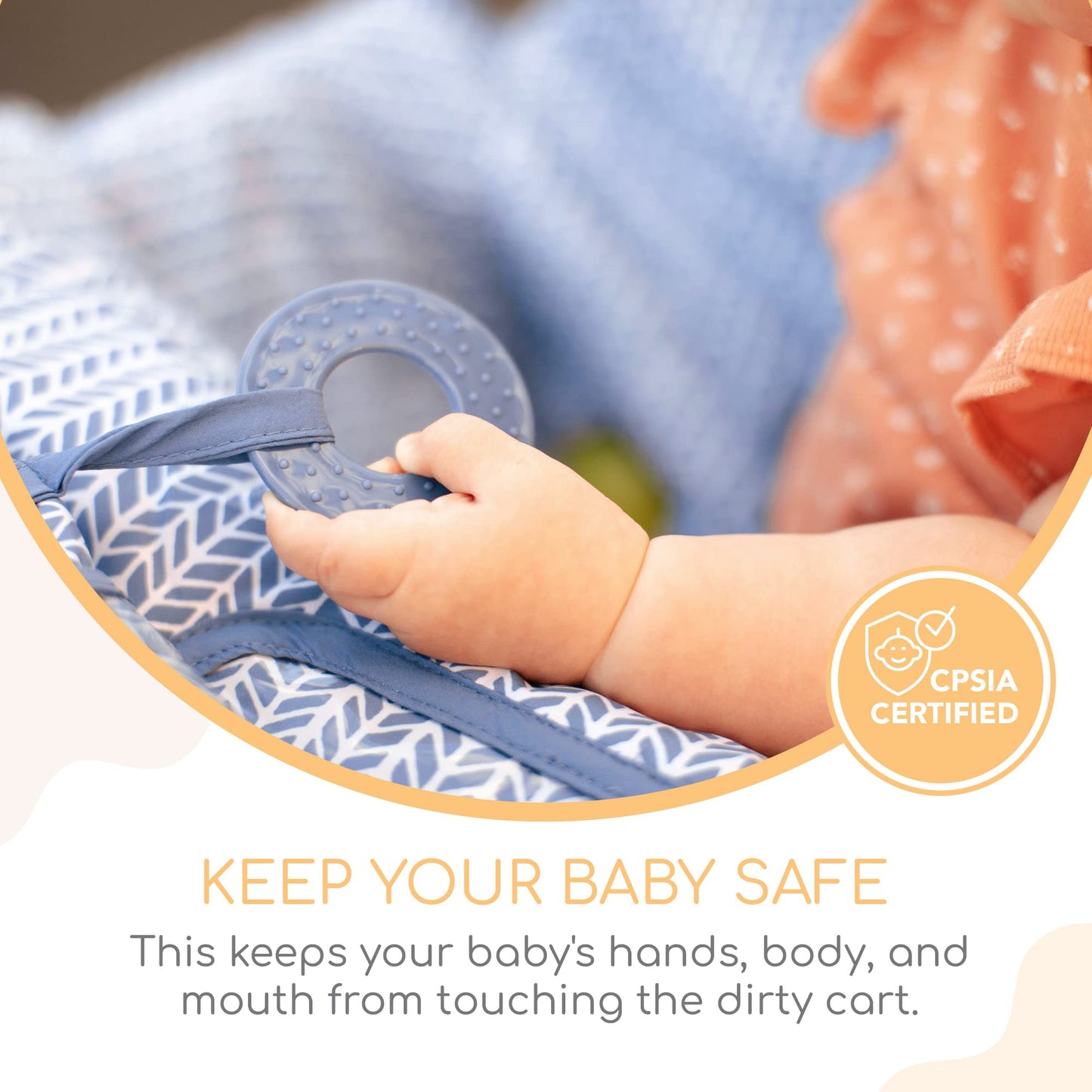 Binxy Baby 2-In-1 Cushy High Chair Cover And Shopping Cart Cover For Baby, Comfortable Cover For Grocery Cart, Universal Fit Car