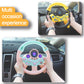 RedCrab Steering Wheel Car Driving Simulated Toy with Light and Music for Kids, Pretend Driving Seat Toys,Baby Electric Early Le