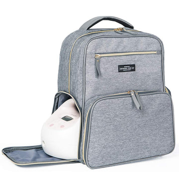 Breast Pump Backpack Diaper Bag - Multi-Function Cooler And Moistureproof Bag For Mother Baby Bottle Breast Milk Pump Mommy Outd