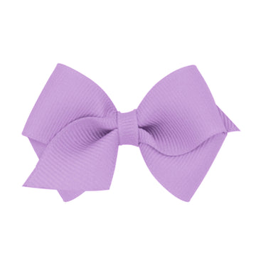 Wee Ones Girls' Classic Grosgrain Hair Bows On A Weestay No-Slip Hair Clip, Handmade, Wee Sized Bow, Light Orchid