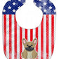 Carolines Treasures Patriotic USA Baby Bib, French Bulldog Cream, Large