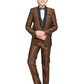 Jeetethnics Boys Gold Coat Suit Set With Waistcoat Shirt And Trousers (9099Q)