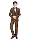 Jeetethnics Boys Gold Coat Suit Set With Waistcoat Shirt And Trousers (9099)