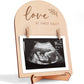 Cute Wooden Ultrasound Picture Frame - Beautiful Double Sided Sign For The Announcement of Your Pregnancy Or Baby s Birth - Nur