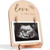 Cute Wooden Ultrasound Picture Frame - Beautiful Double Sided Sign For The Announcement of Your Pregnancy Or Baby s Birth - Nur