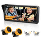 Baby Car Camera for 2 Kids, 7 Ultrawide Split Screen, 1080P Dual Carseat Cameras with Auto IR Night Vision/150 Wide View/360 Rot