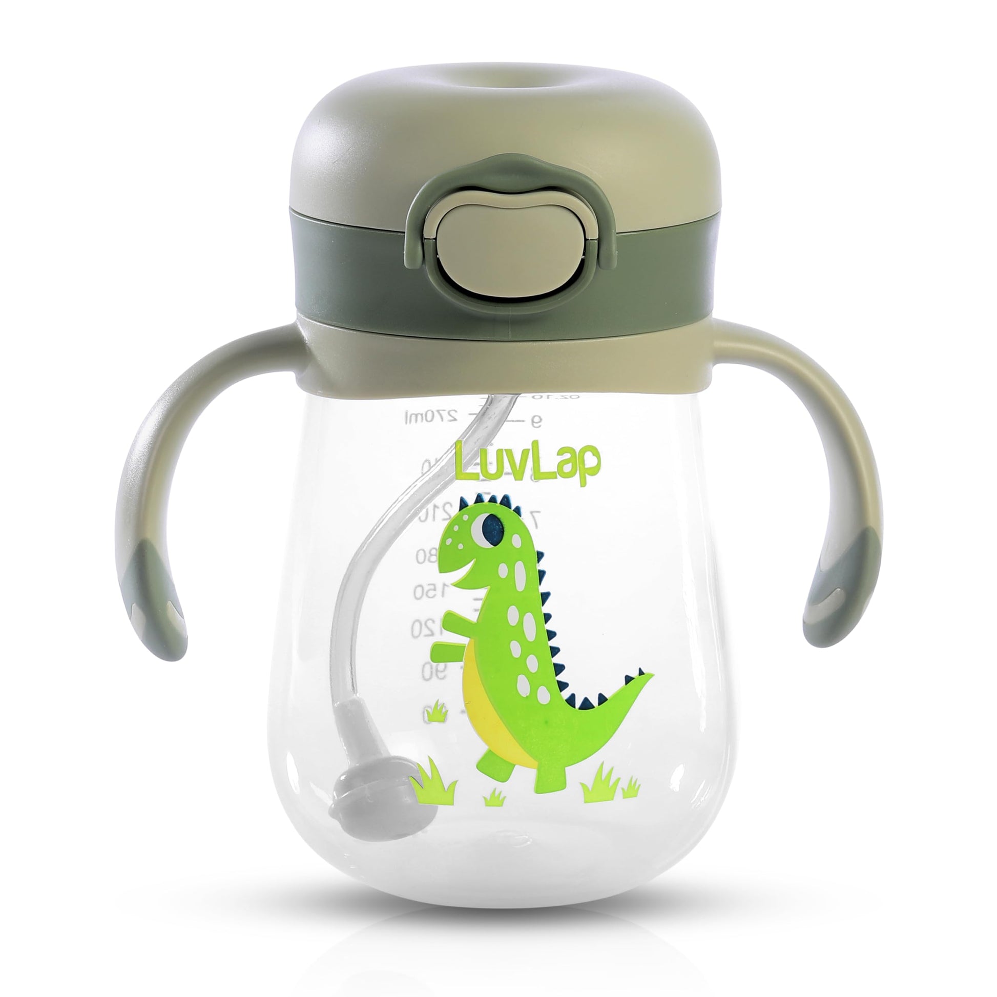 Luvlap Bite Resistant Soft Silicone Straw Sipper Cup With Handle, With Weighted Straw, Sippy Cup With Anti Spill Lock, Bpa Free,