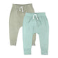 Honestbaby Multipack Honest Pants Joggers Pull On 100% Organic Cotton For Infant Baby And Toddler, Boys, Girls, Unisex, Sage Omb