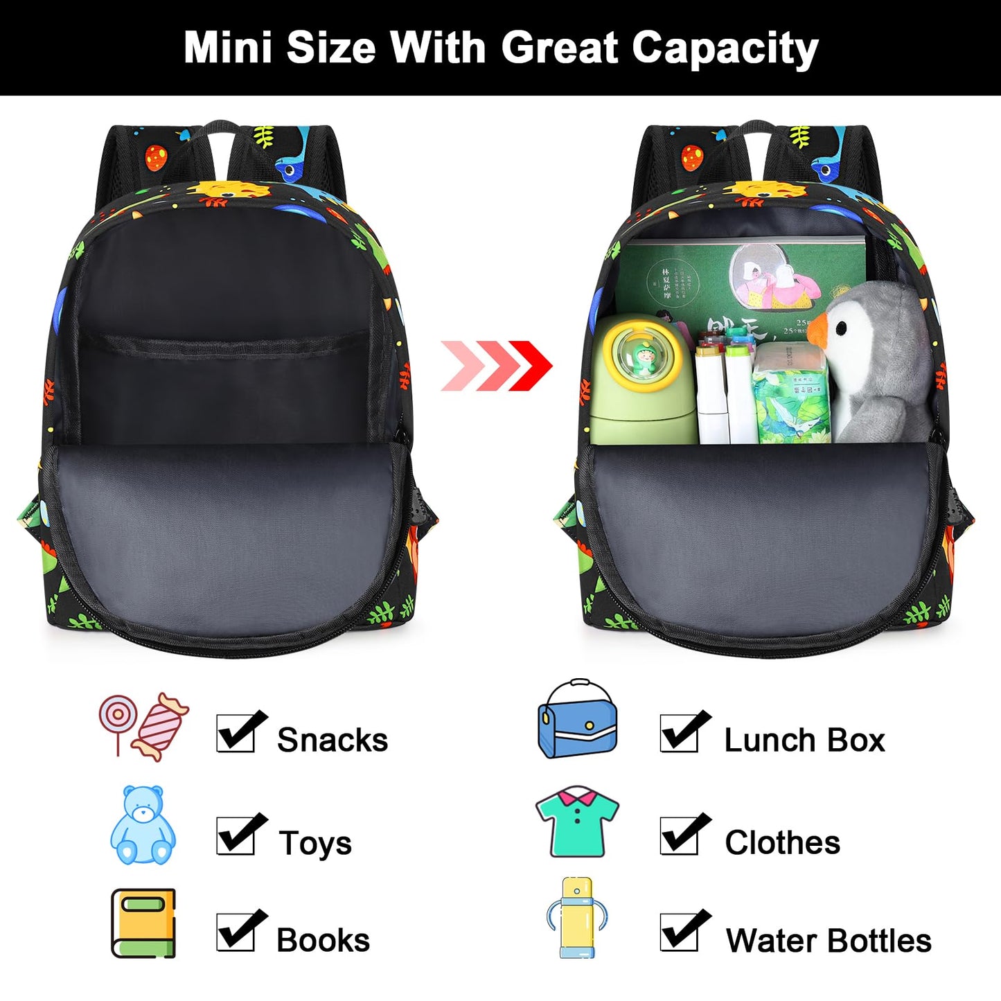 Accmor Toddler Backpack Leash, Cute Kids Backpack With Anti Lost Wrist Link, Mini Child Backpack Leash Baby Walking Harness For